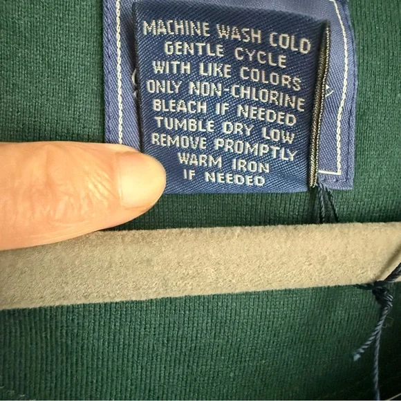 NWT Façonnable Men’s XXL Striped Rugby Polo Shirt Navy Green White Crest Logo - Picture 5 of 12